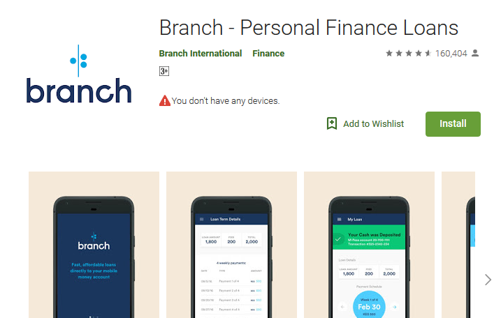 branch loan app apk