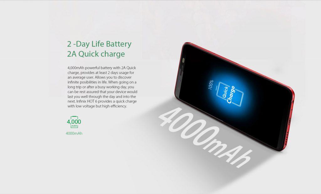 Infinix Hot 6 X606D BG couple 16GB ROM 1GB RAM 13MP 8MP single Camera 4000 mah quick charge